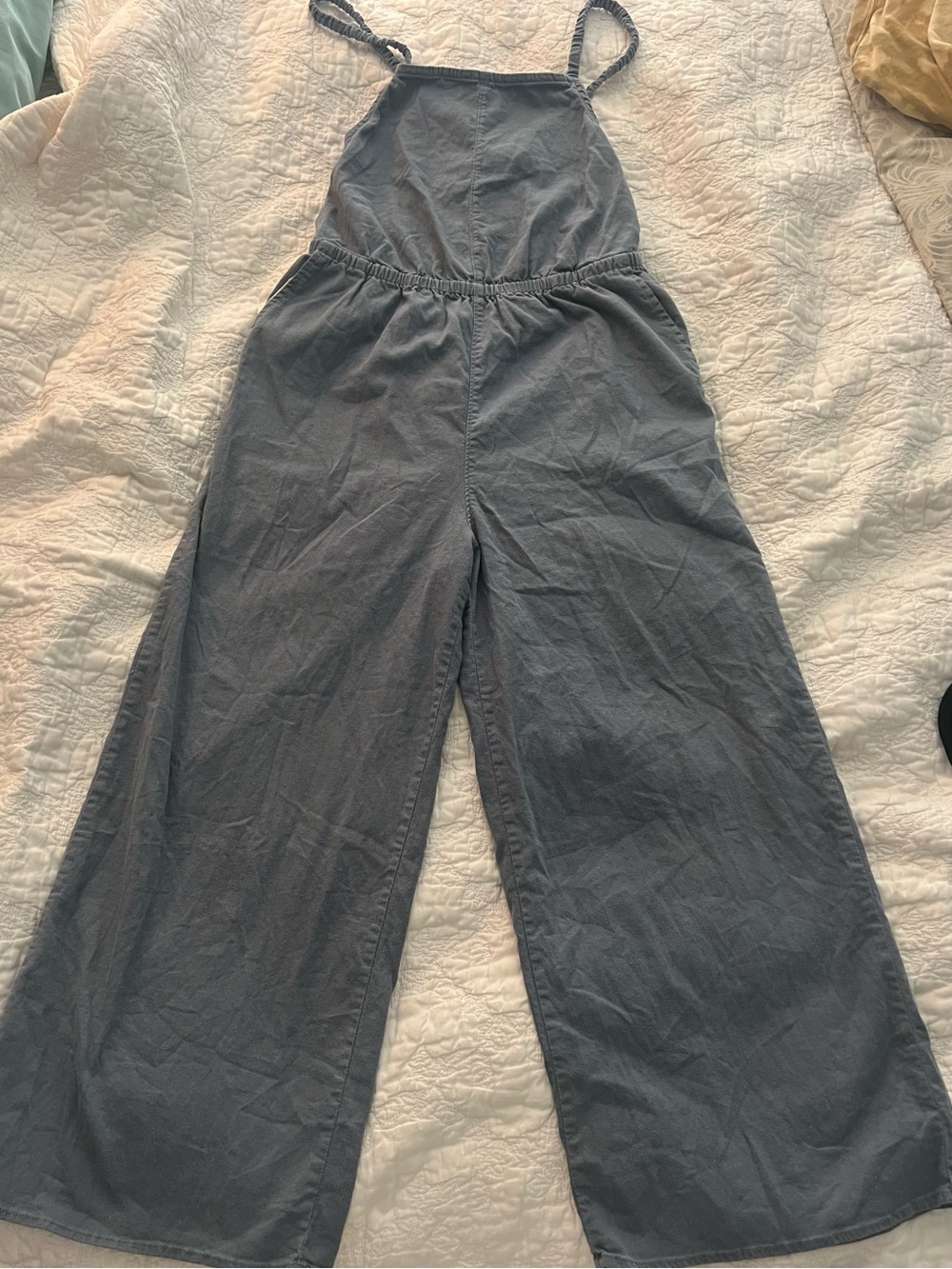 UpWest Hemp/cotton blend Blue Wide-Leg Jumpsuit